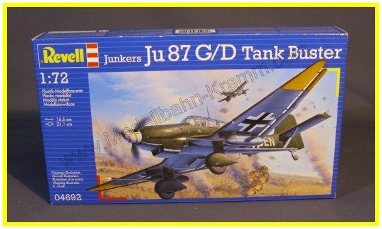 Revell 04692, EAN 4009803046921: 1:72 Bausatz, Junkers Ju 87 G-2 Tank Buster