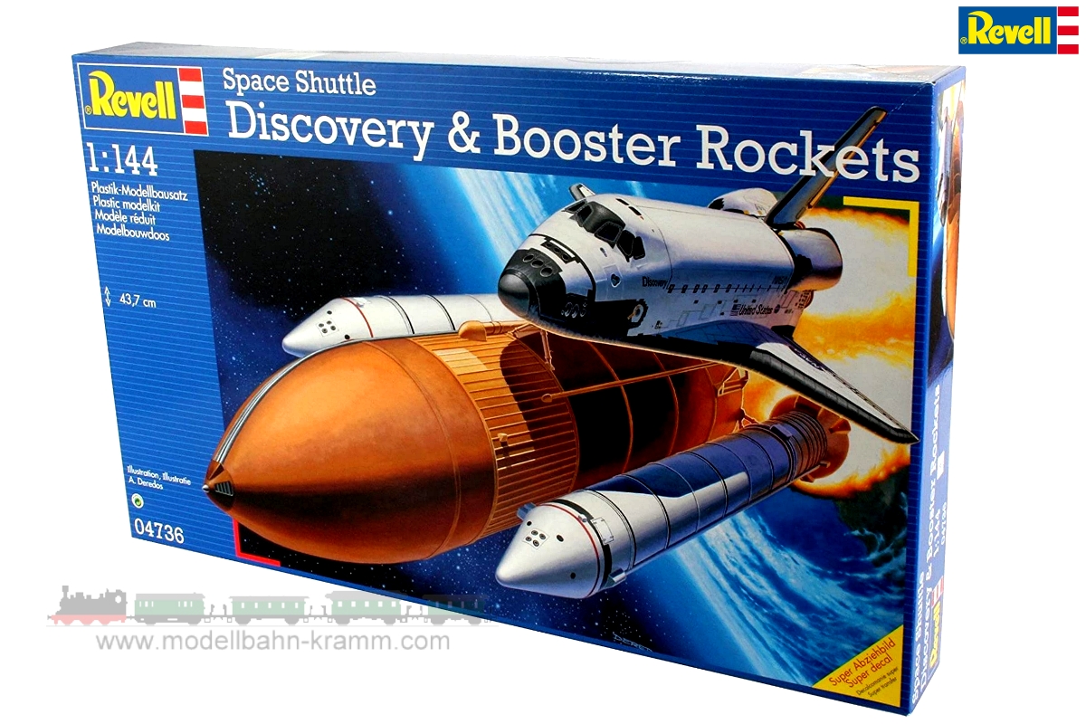 Revell 04736, EAN 4009803047362: 1:144, Space Shuttle Discovery + Booster Rockets