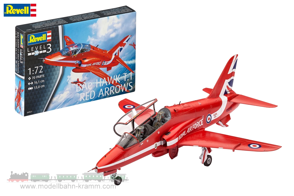 Revell 04921, EAN 4009803049212: 1:72 Bausatz, BAe Hawk T.1 Red Arrows
