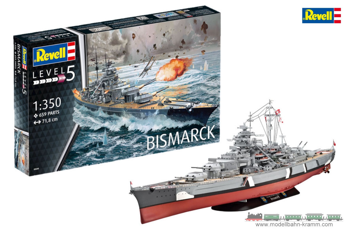 Revell 05040, EAN 4009803050409: 1:350 Schlachtschiff Bismarck