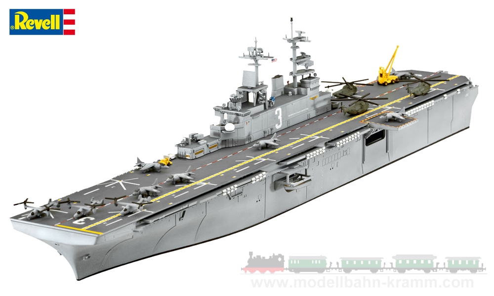Revell 05178, EAN 4009803051789: 1:700 US Navy Assault Carrier WASP