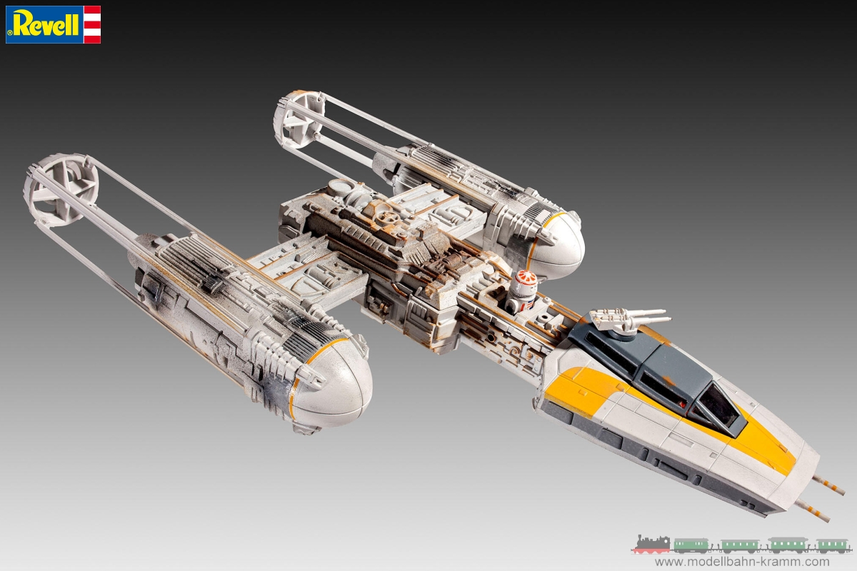 Revell 05658, EAN 4009803056586: Star Wars Geschenkset Y-Wing Fighter im Maßsatb 1:72
