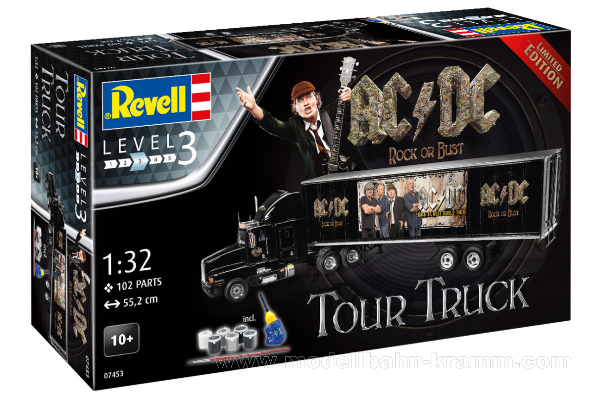 Revell 07453, EAN 4009803074535: 1:32 Geschenkset AC/DC Tour Truck/Trailer