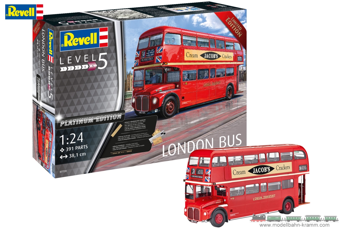 Revell 07720, EAN 4009803077208: 1:24 London Bus Platinum Edition