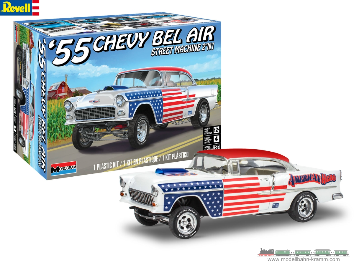 Revell 14519, EAN 31445145193: 1:24 1955 Chevy Bel Air Street Machine