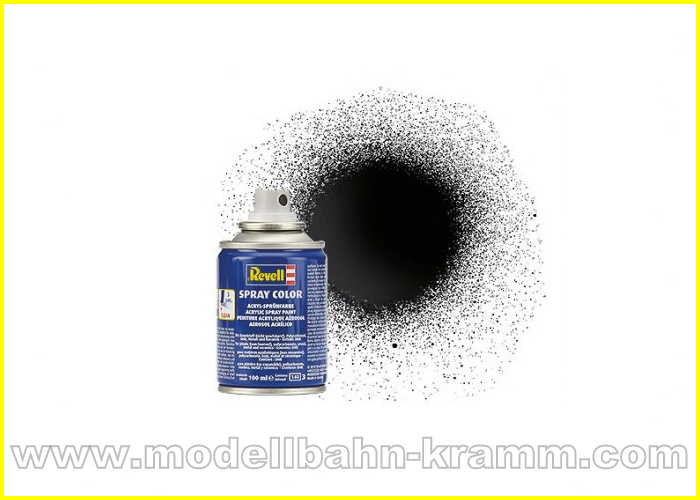 Revell 34107, EAN 4009803341071: Schwarz glänzend Spray 100 ml (Acrylfarbe)