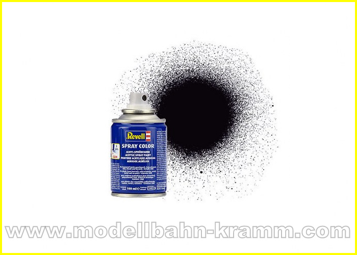 Revell 34108, EAN 4009803341088: Schwarz matt Spray 100 ml (Acrylfarbe)