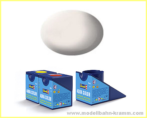 Revell 36105, EAN 4009803361055: Weiß, matt RAL 9001 Aqua Color 18 ml