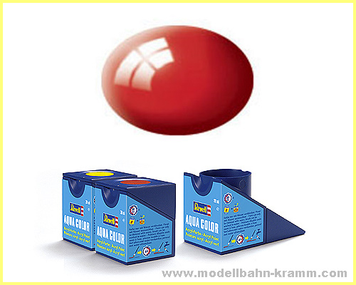 Revell 36131, EAN 4009803361314: Feuerrot, glänzend RAL 3000 Aqua Color 18 ml