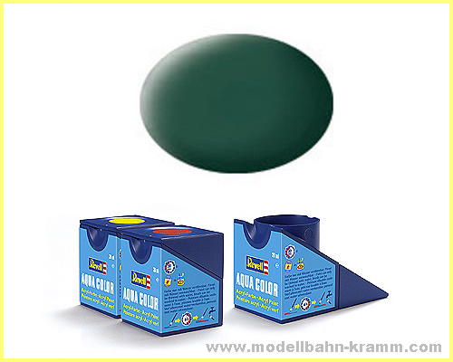 Revell 36139, EAN 4009803361390: Dunkelgrün, matt Aqua Color 18 ml