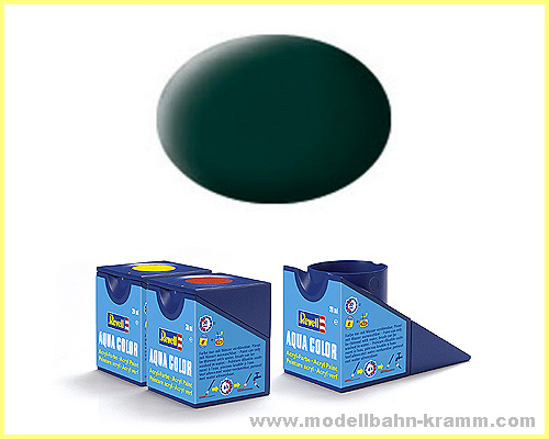 Revell 36140, EAN 4009803361406: Schwarzgrün, matt Aqua Color 18 ml