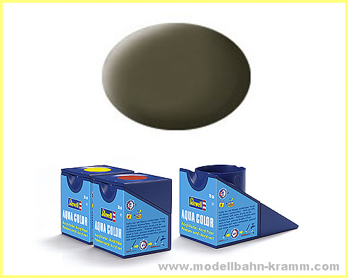 Revell 36146, EAN 4009803361468: Nato-Oliv, matt RAL 7013 Aqua Color 18 ml