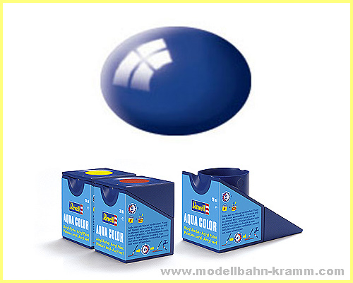 Revell 36151, EAN 4009803361512: Ultramarinblau, glänzend RAL 5002 Aqua Color 18 ml