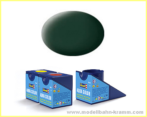 Revell 36168, EAN 4009803361680: Dunkelgrün, matt RAF Aqua Color 18 ml