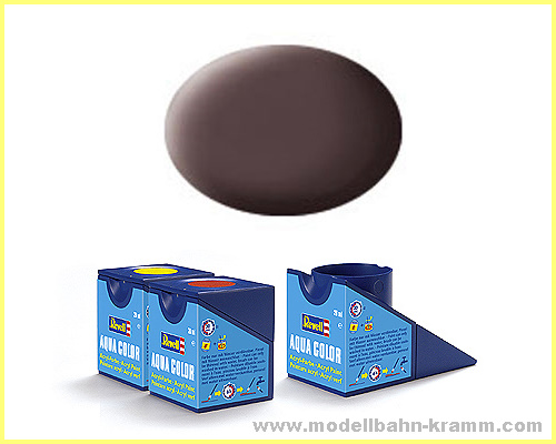 Revell 36184, EAN 4009803361840: Lederbraun, matt RAL 8027 Aqua Color 18 ml
