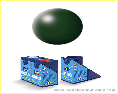 Revell 36363, EAN 4009803363639: Dunkelgrün, seidenmatt Aqua Color 18 ml