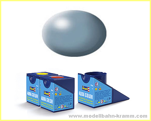 Revell 36374, EAN 4009803363745: Grau, seidenmatt RAL 7001 Aqua Color 18 ml