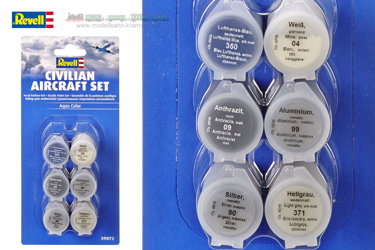 Revell 39072, EAN 4009803390727: Farben-Set Zivilflugzeuge