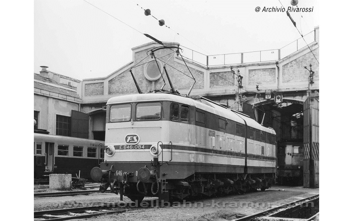 FS, electric locomotive E.646 2nd series  green/gr