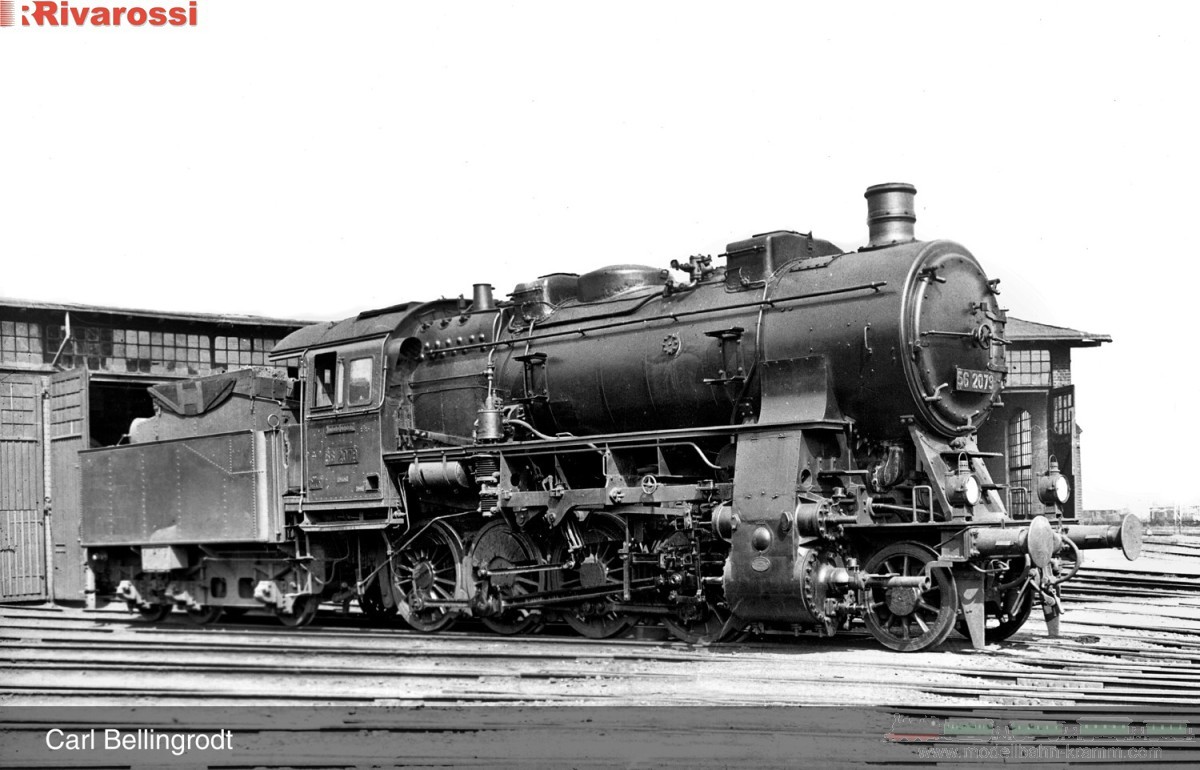 Rivarossi 2891S, EAN 5055286699511: H0 DC Sound Dampflokomotive Baureihe 56.20 DRG