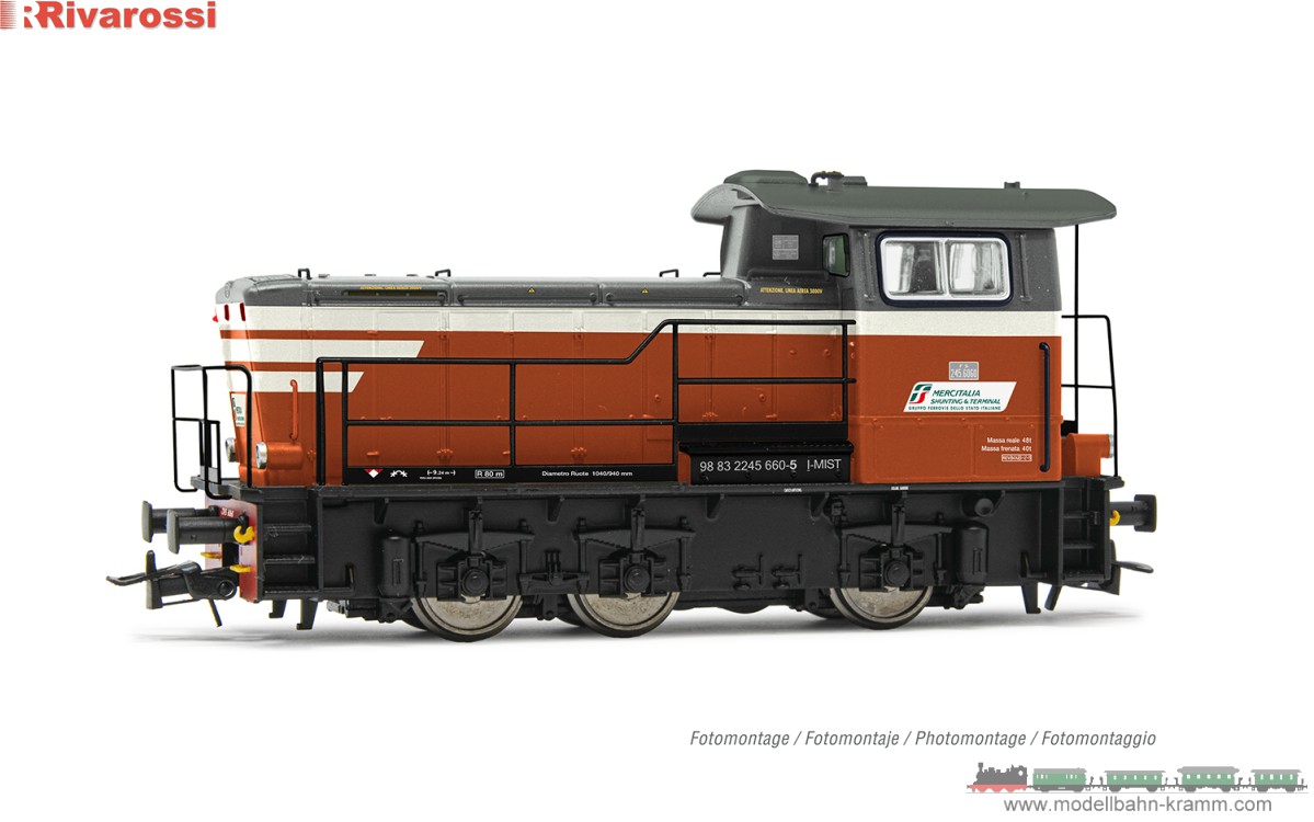 H0 DC analog Diesel-Rangierlokomotive Rh. 245 Mercitalia Shunting & Terminal