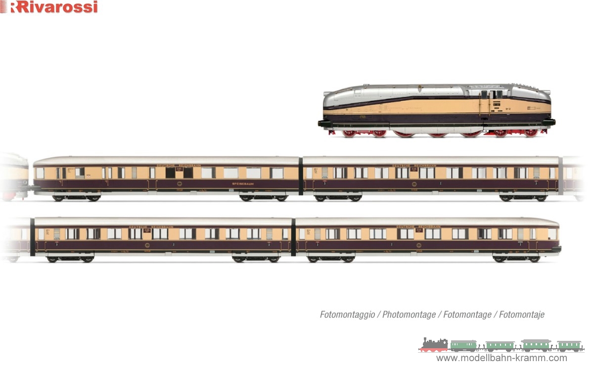 H0 Sound DRG Dampflok 61 001 +4tlg. Henschel-Wegmann -Zug II