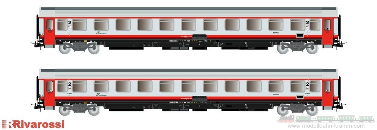 H0 DC 2-tlg. Set 2. Klasse Reisezugwagen FS