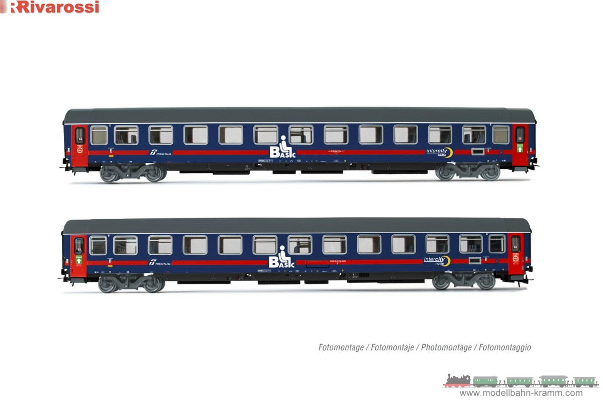 H0 DC 2-tlg. Set 2. Klasse Reisezugwagen FS
