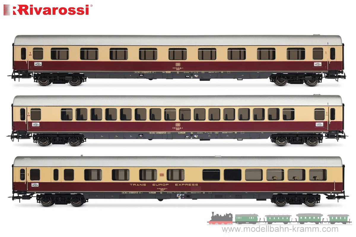 H0 DC 3er Set Reisezugwagen TEE Bavaria DB
