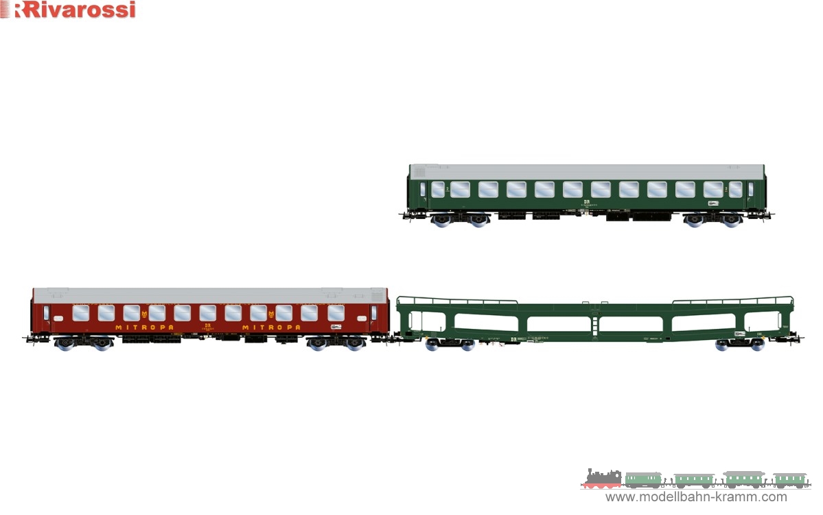 H0 DC 3er Set Autoreisezug Berlin – Lörrach DR