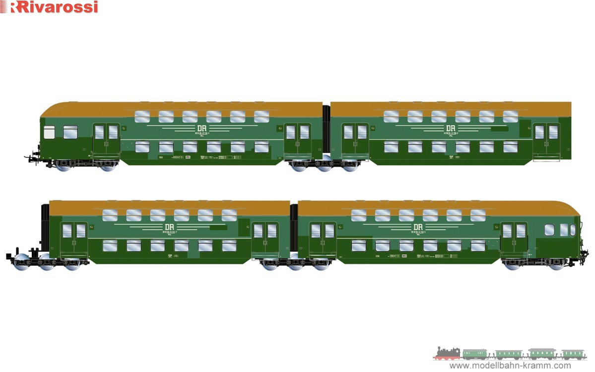 H0 DC 4-tlg. Set: Doppelstockzug DR