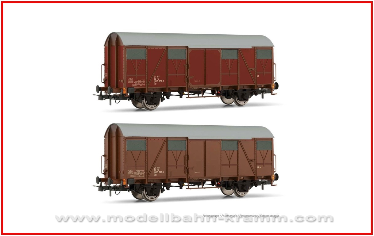 FS, 2-units pack Gs closed wagons with flat walls,