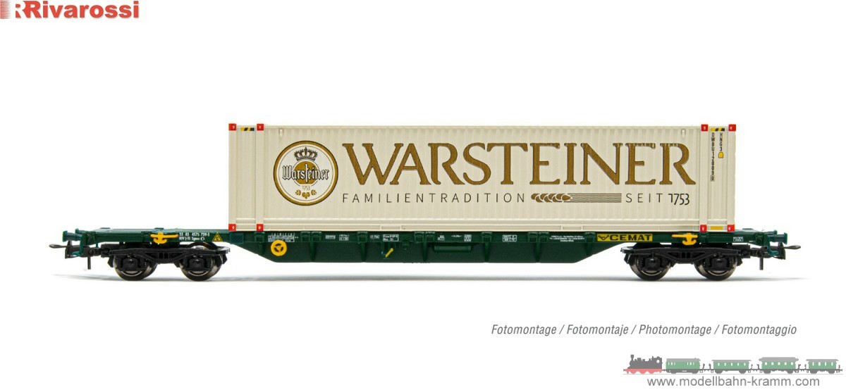 H0 DC 4-achs. Containerwagen Warsteiner