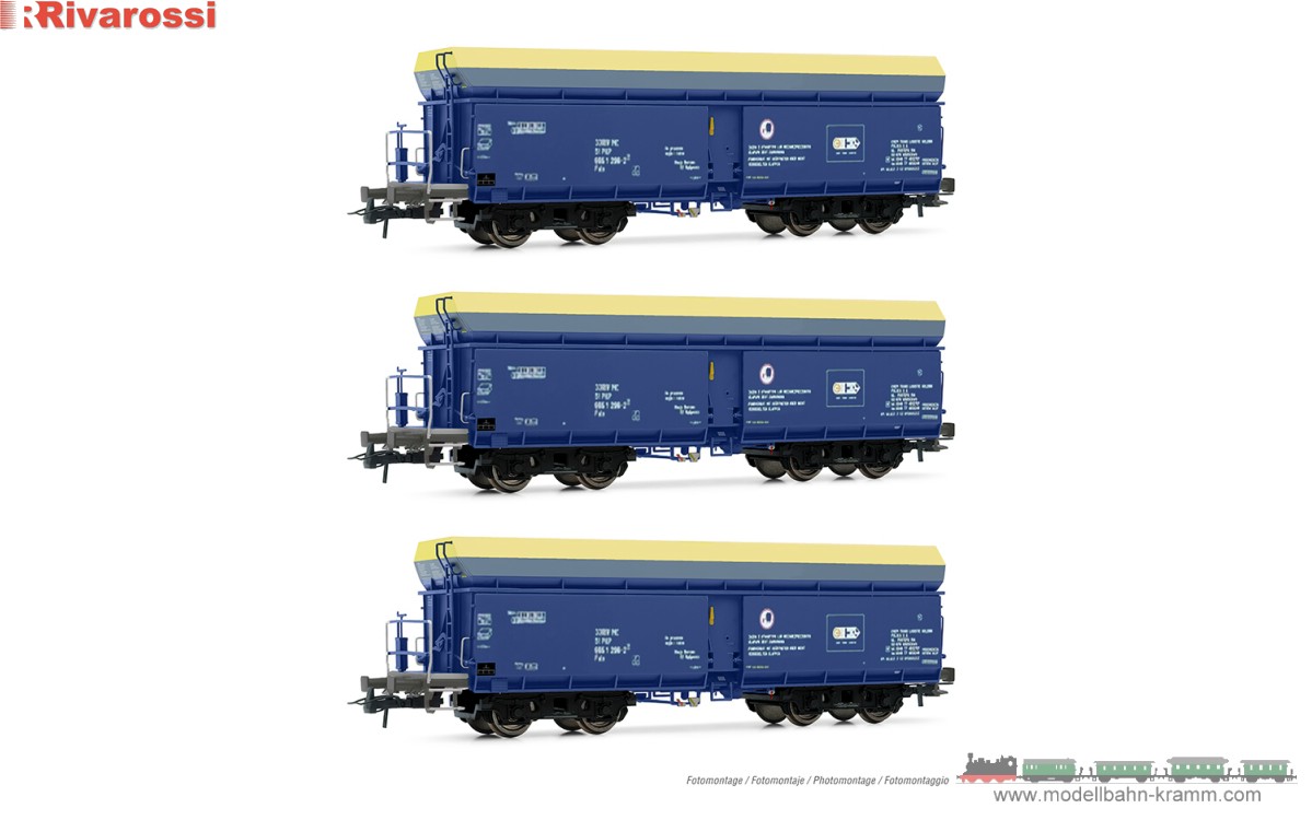H0 DC 3er Set Selbstentladwagen PKP Cargo