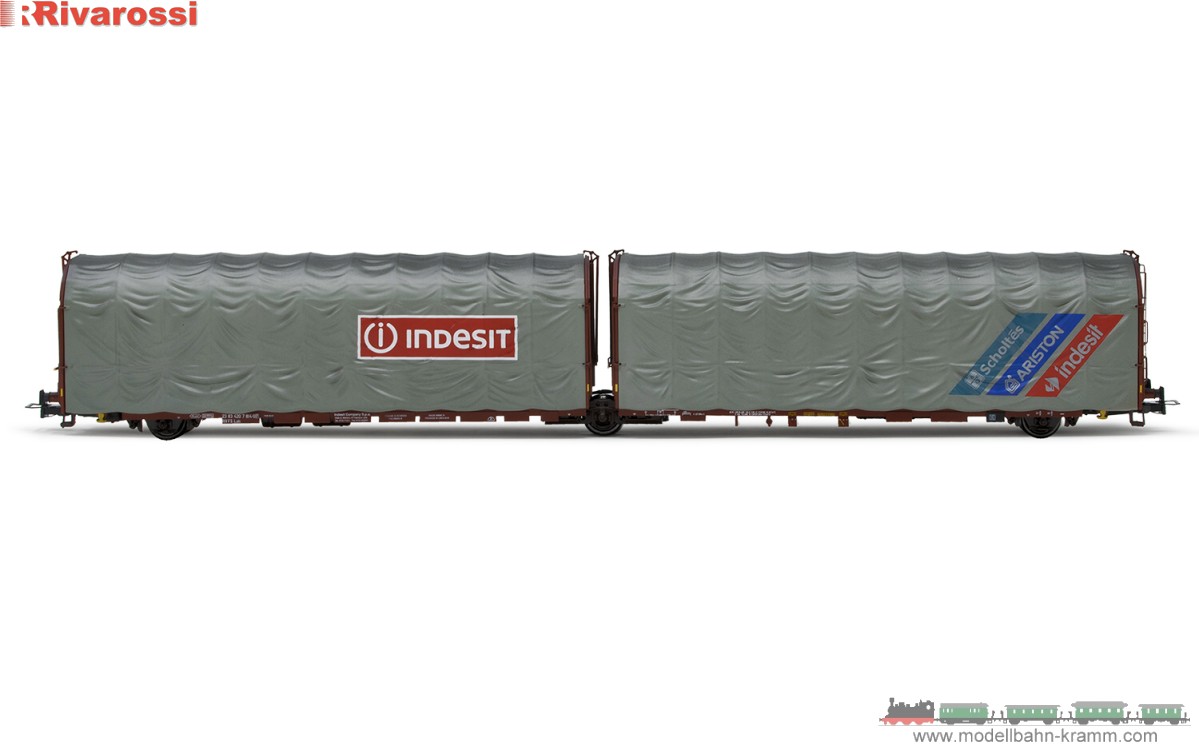 H0 DC 3-achs. Schiebeplanenwagen Indesit FS