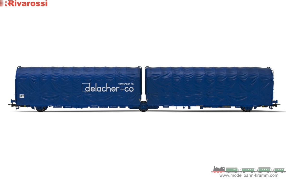 H0 DC 3-achs. Schiebeplanenwagen Delacher+Co, SNCF