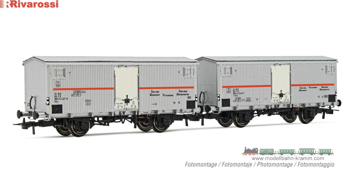 H0 DC 2er Set 2-achsige Kühlwagen FS