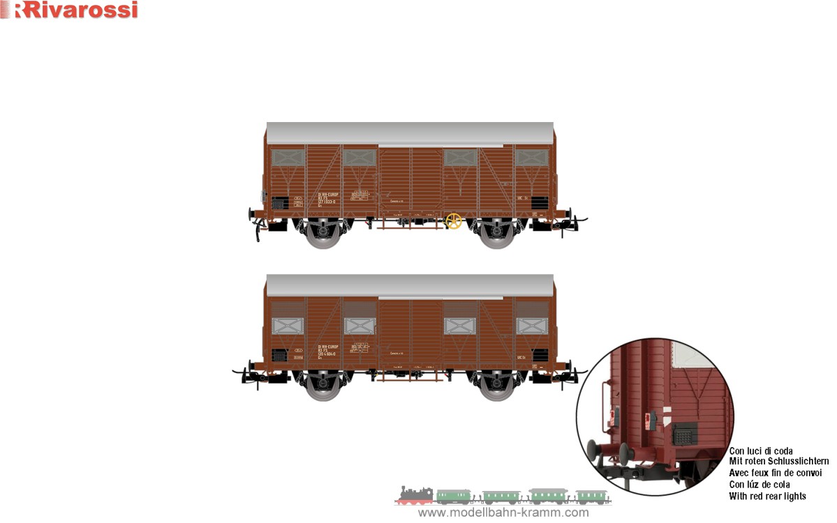 H0 FS 2tlg. gedeckter Güterwagen IV