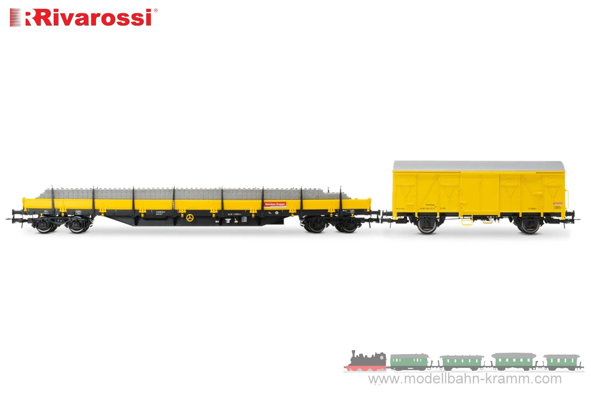 H0 DB Bahnbau 2tlg. Set Bauwagen V-VI