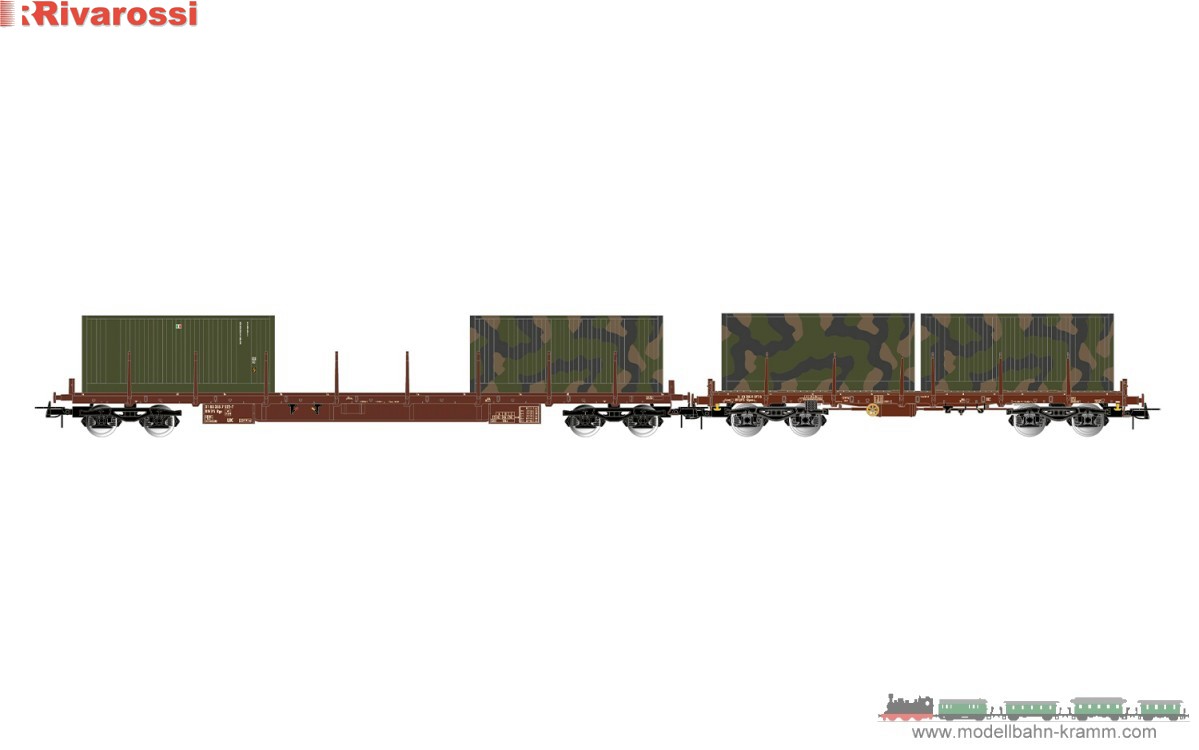 H0 DC 2-tlg. Set: Rungenwagen Rgs + Rgmms FS