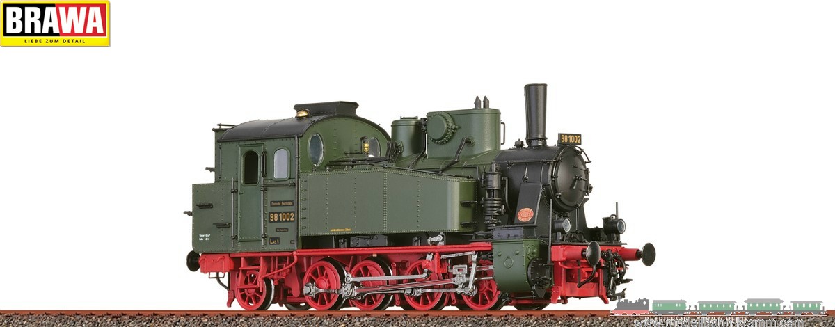 Brawa 40582, EAN 4012278405827: H0 DC analog Dampflokomotive 98.10 DRG