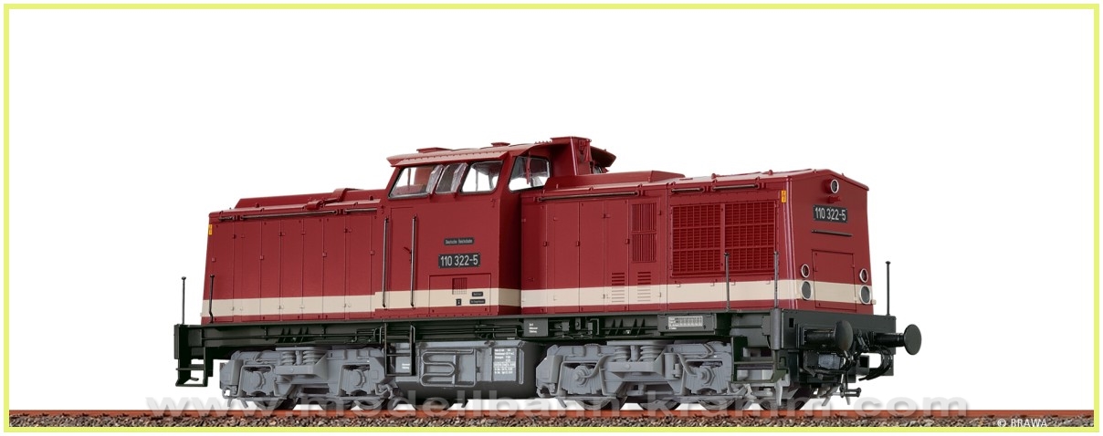 Brawa 41286, EAN 4012278412863: H0 DC analog Diesellokomotive BR V110 der DR Ep. 4