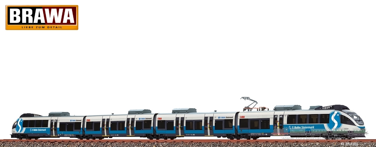 Brawa 44273, EAN 4012278442730: H0 AC Sound Elektrotriebwagen Talent BR 4024 ÖBB (Steiermark) VI
