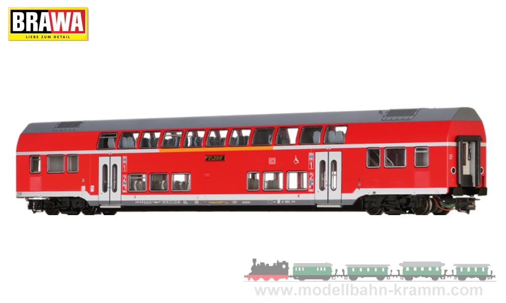 Brawa 44512, EAN 4012278445120: H0 DC digital TWINDEXX Vario Doppelstock-Mittelwagen 2. Klasse (ergänzung zu Triebzug) der DB AG Ep. 6