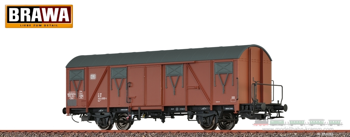 Brawa 47299, EAN 4012278472997: H0 DC Gedeckter Güterwagen Gos245 DB