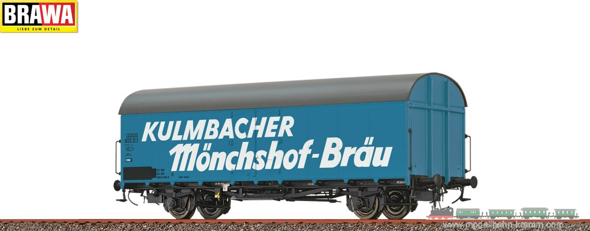 Brawa 47621, EAN 4012278476216: H0 DC Kühlwagen Kulmbacher Mönchshof-Bräu DB