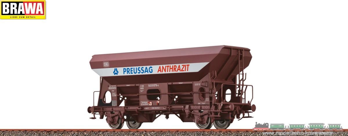 Brawa 49548, EAN 4012278495484: H0 DC Offener Güterwagen Fcs 092 Preussag DB