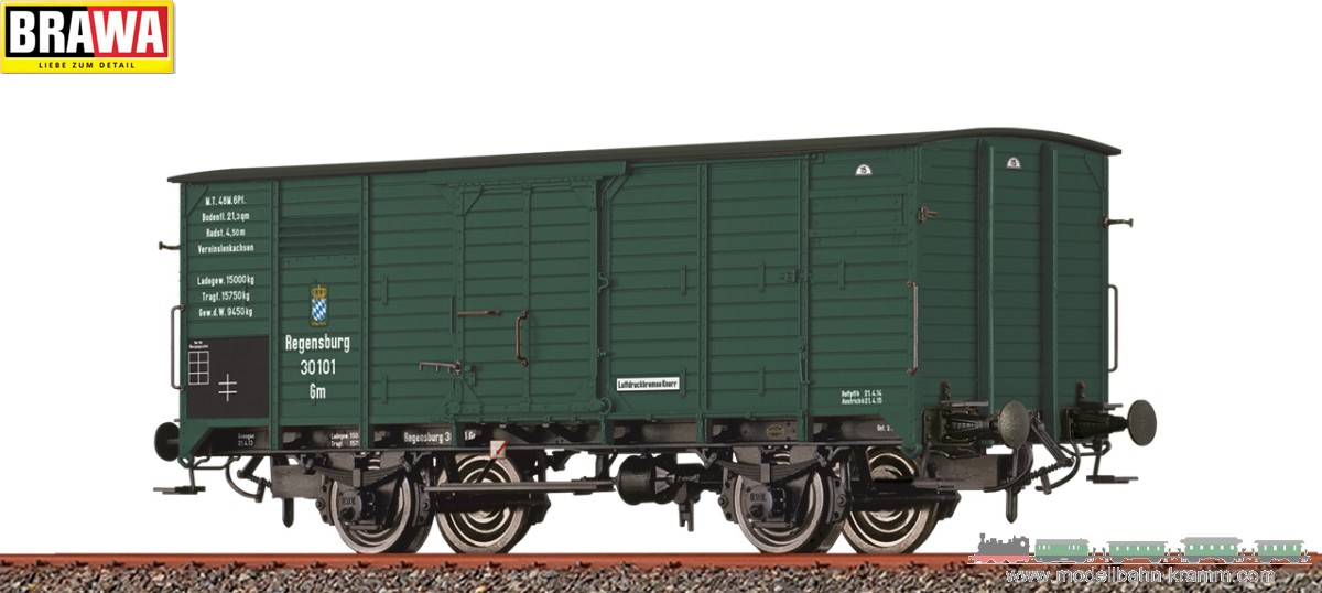 Brawa 49819, EAN 4012278498195: H0 DC Güterwagen G K.Bay.Sts.B.