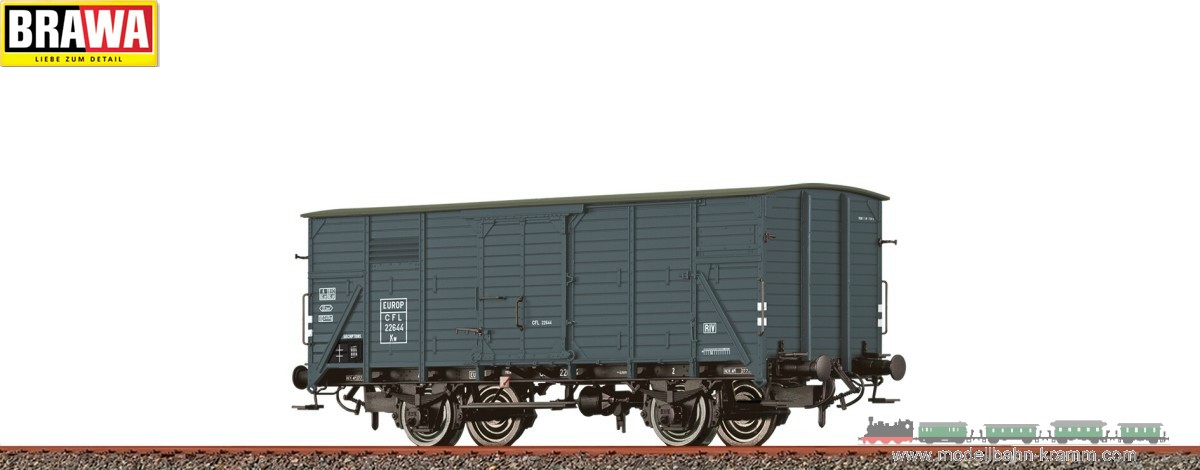 Brawa 49855, EAN 4012278498553: H0 DC Gedeckter Güterwagen Kw CFL