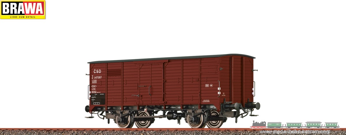 Brawa 49874, EAN 4012278498744: H0 DC Gedeckter Güterwagen G 10 / Z CSD
